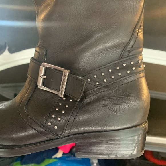 Harley Davidson black boots size 6 - Picture 3 of 5